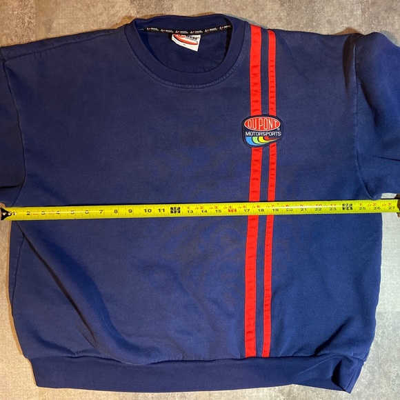 Vintage Chase Dupont Nascar Motorsport Blue Sweatshirt Mens XL - Picture 5 of 6